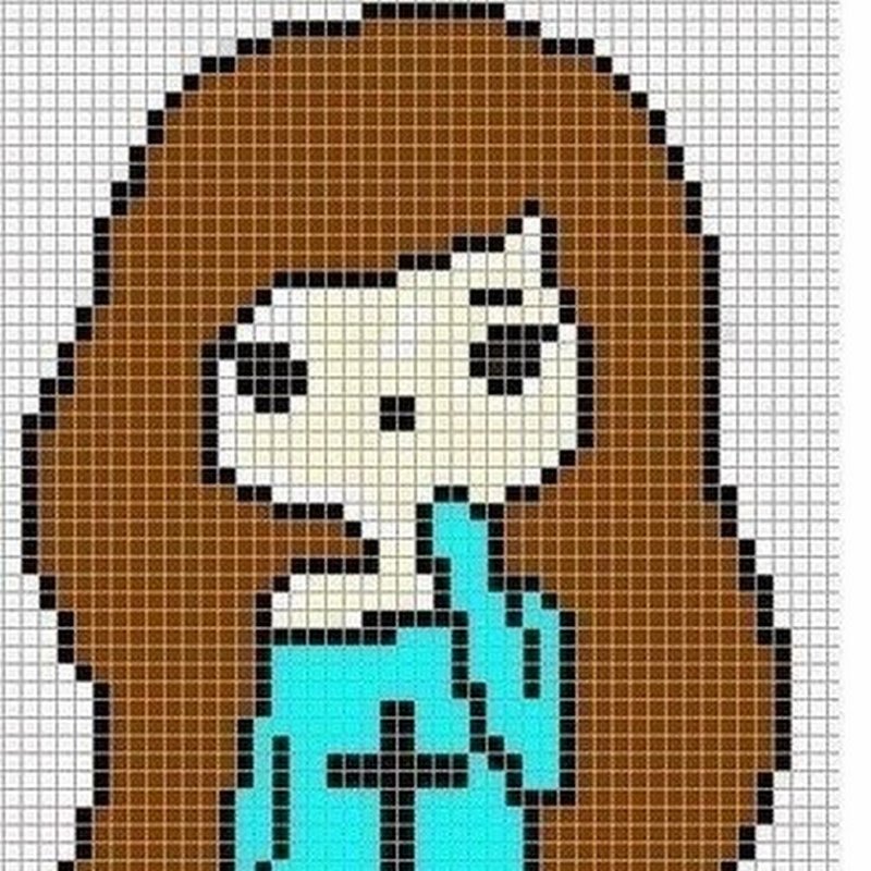 17581_Elsa_from_Frozen_for_Perler Рисунки по клеточкам: девочки