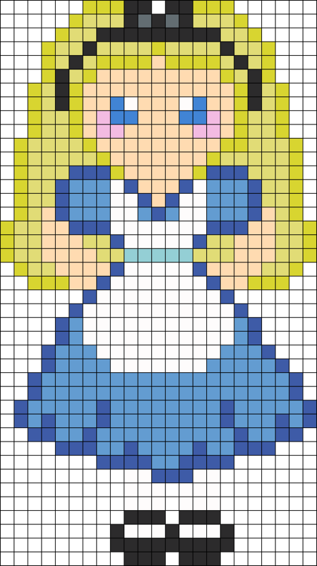17581_Elsa_from_Frozen_for_Perler Рисунки по клеточкам: девочки