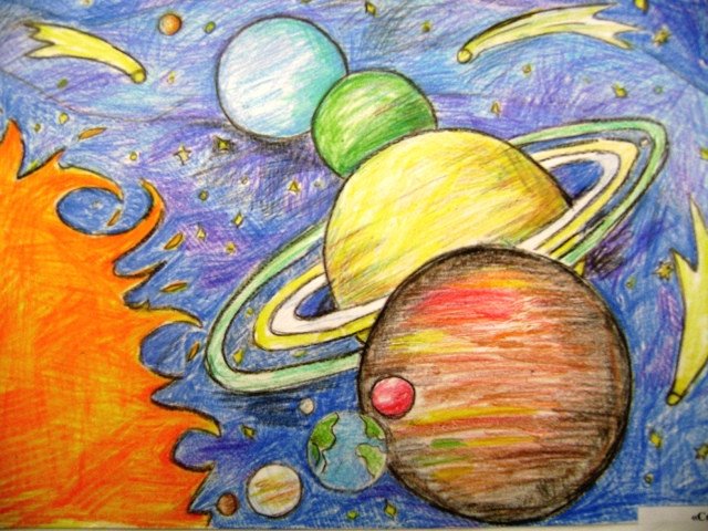 orig (10) Рисунки космоса простым карандашом