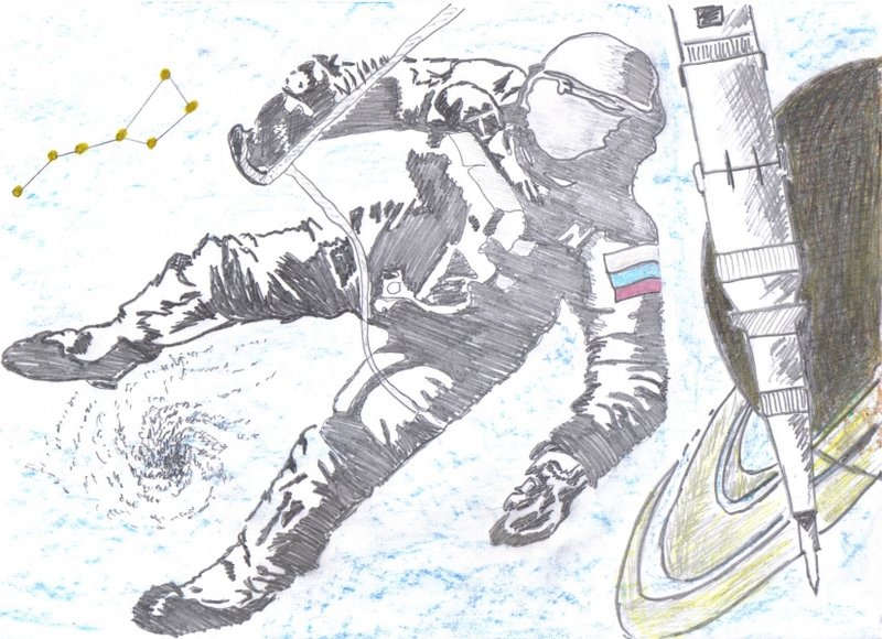 orig (10) Рисунки космоса простым карандашом