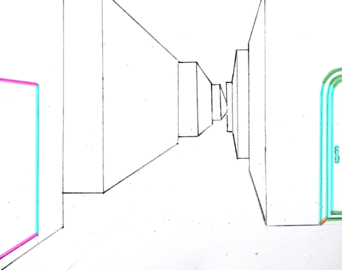 Single Point Perspective Drawing of a Street