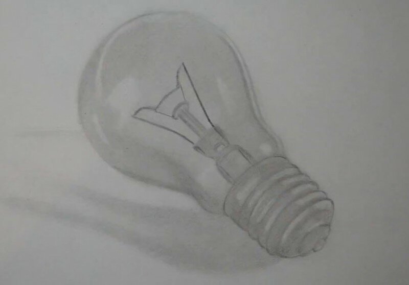Как правильно нарисовать лампочку