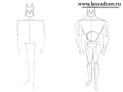 Как нарисовать Бэтмена поэтапно
