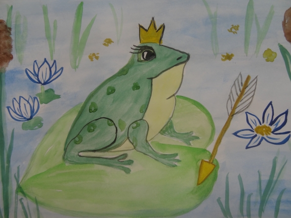 Принцесса лягушка рисунок