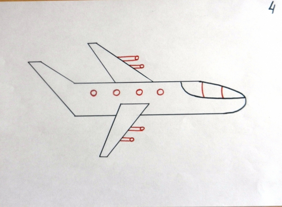 Как рисовать самолет военный легко