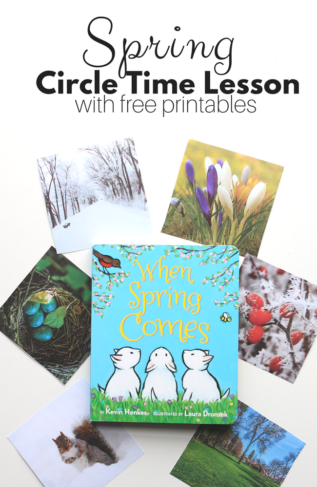 when spring comes circle time lesson for preschool by no time for flash cards