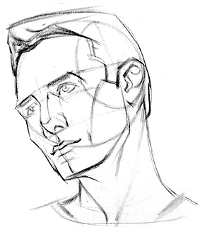 Head Twisting Drawing X Axis Finished Completed Head Twisting Drawing