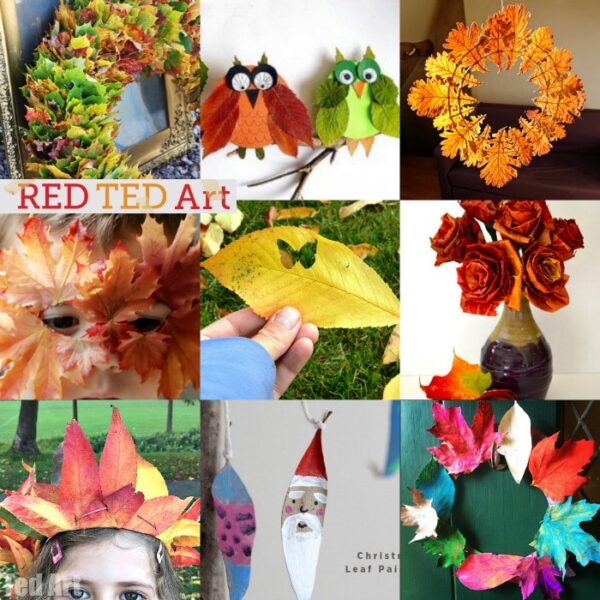 20 Wonderful Leaf Crafts for Autumn - so many beautiful ideas here. Perfect for celebrating autumn or incorporating into your Thanksgiving decor and activities. #leaves #leaf #leafcrafts #autumn #fall #leafcraftsforkids #craftsforkids