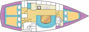 sailboat interior layout for inshore coastal sailing