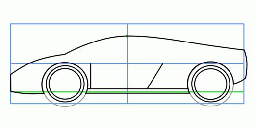 как легко нарисовать машину 
