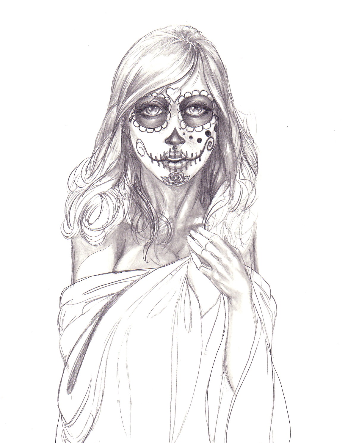 sugar skull lady