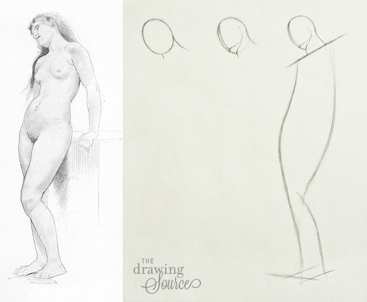 Drawing figures beginning with the head and neck Drawing figures beginning with the head and neck