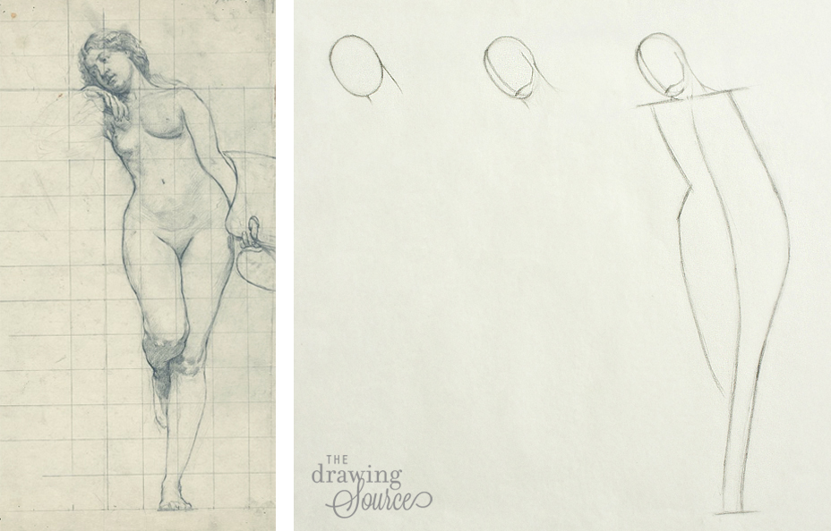 Drawing figures beginning with the head and neck Drawing figures beginning with the head and neck