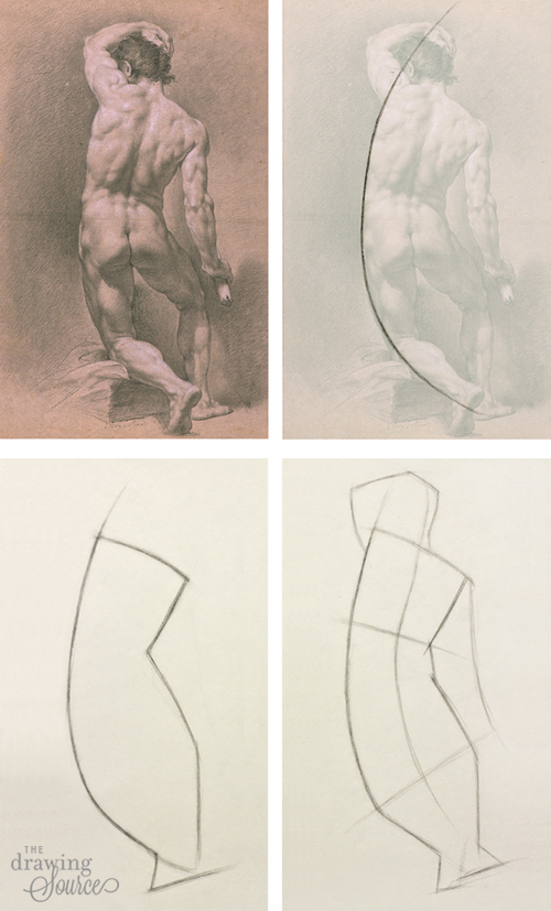 Drawing figures: starting with a gesture line Drawing figures: starting with a gesture line