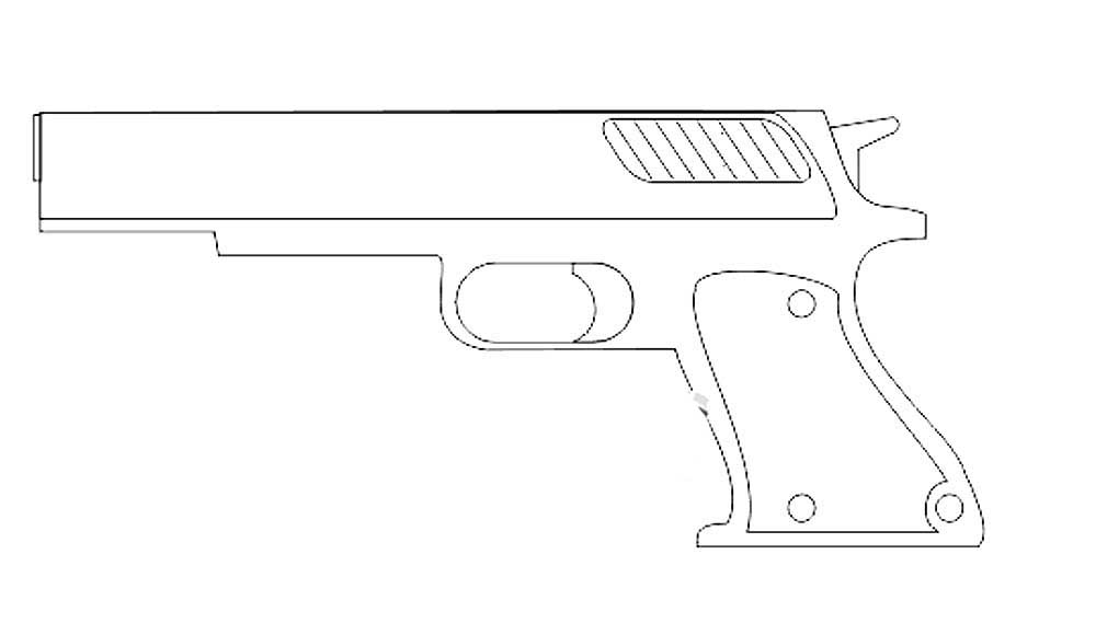 Как нарисовать пистолет для детей