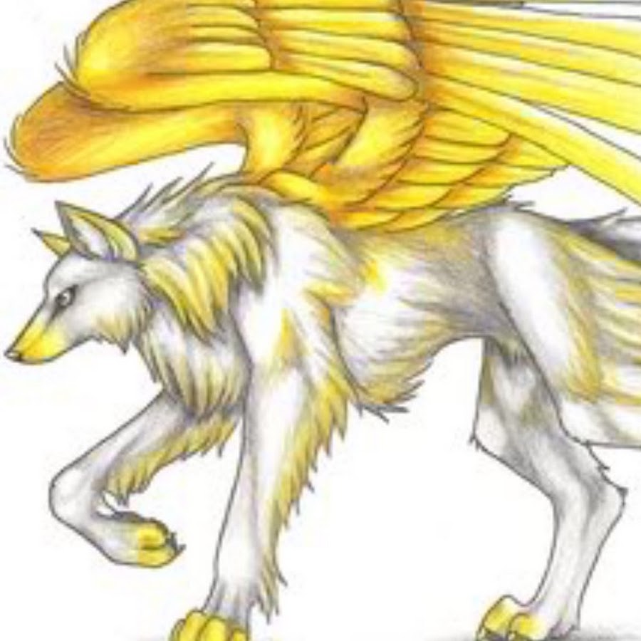 Крылатые звери. Крылатый волк Семаргл. Симуран крылатый волк. Волк с крыльями. Мифические волки.