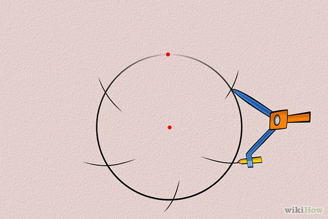 Как нарисовать звездочку циркулем